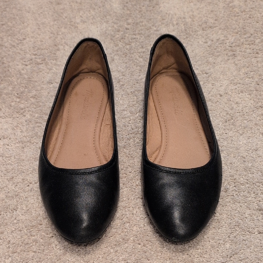 Madewell Black Leather Flats
